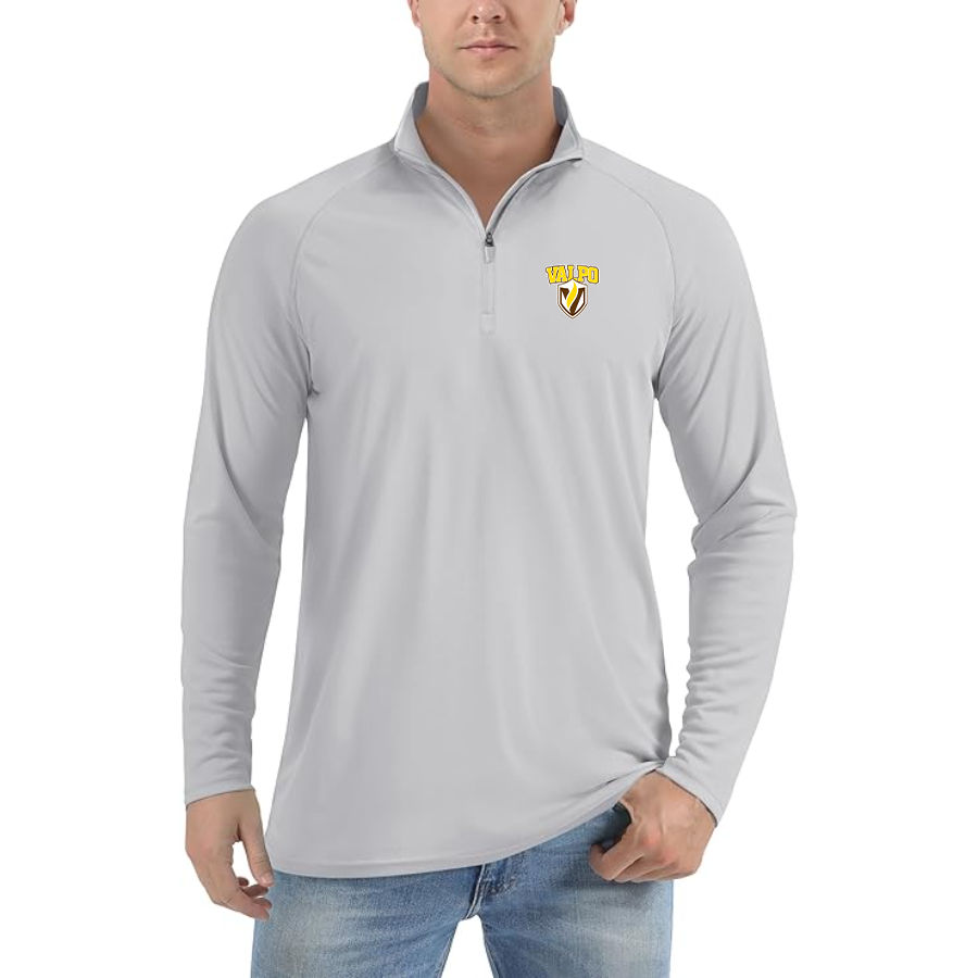 Men's Valparaiso Crusaders Lightweight Quarter-Zip Athletic Shirt Long Sleeve Performance
